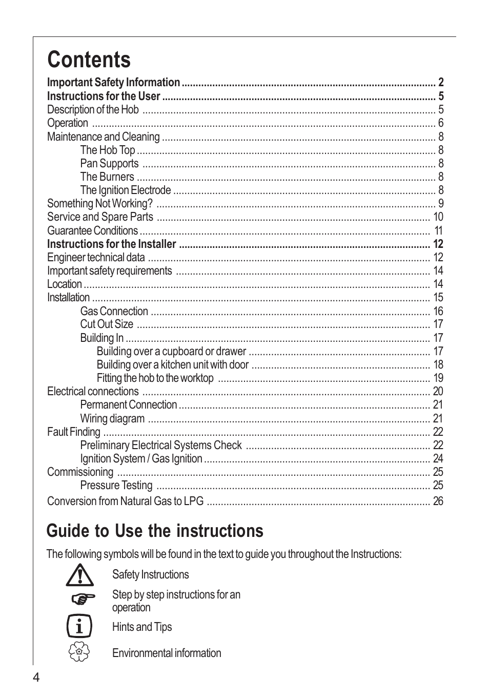 Electrolux 61502 G User Manual | Page 4 / 28