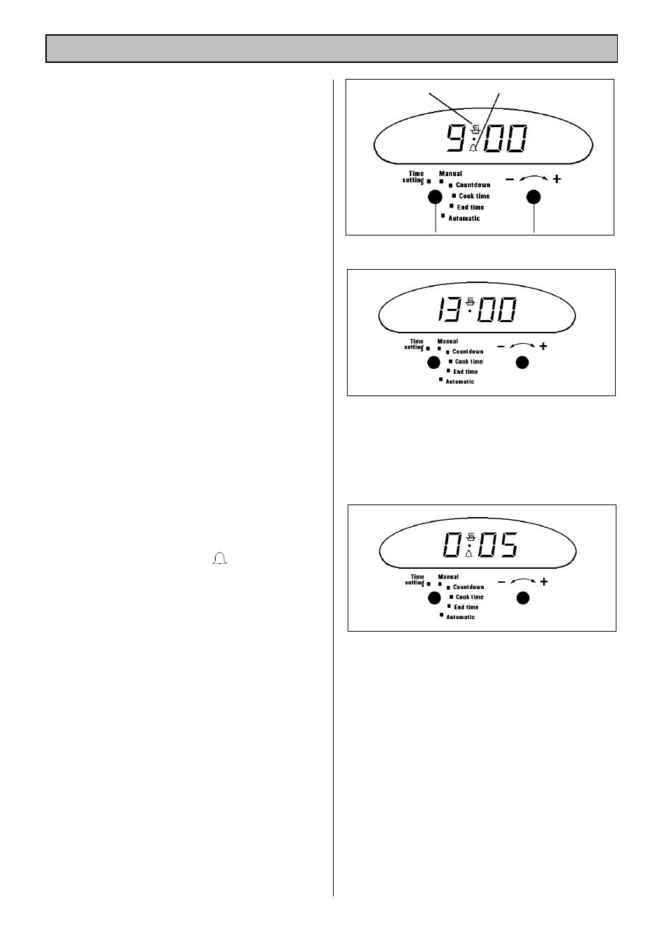 The oven timer | Electrolux 985 User Manual | Page 15 / 36