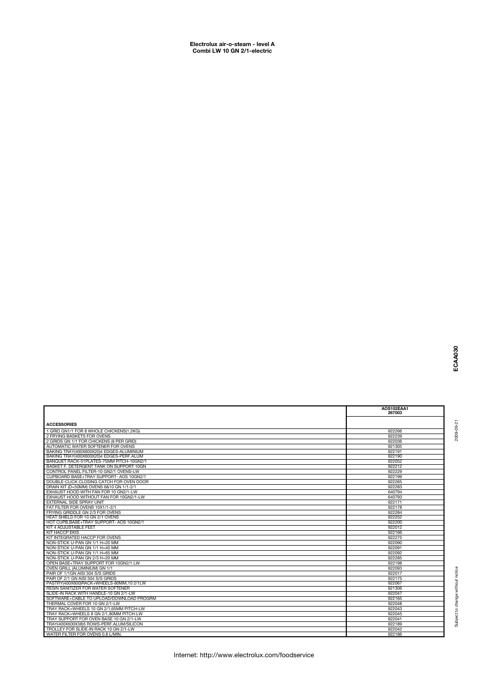 Electrolux Air-O-Steam AOS102EAA1 User Manual | Page 3 / 4