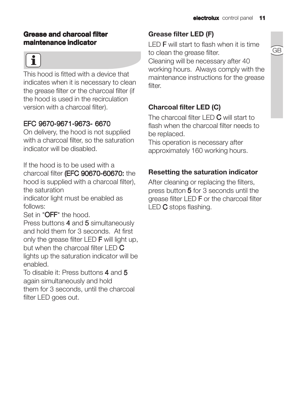 Electrolux U31180 EFC 9670-6670 User Manual | Page 11 / 80