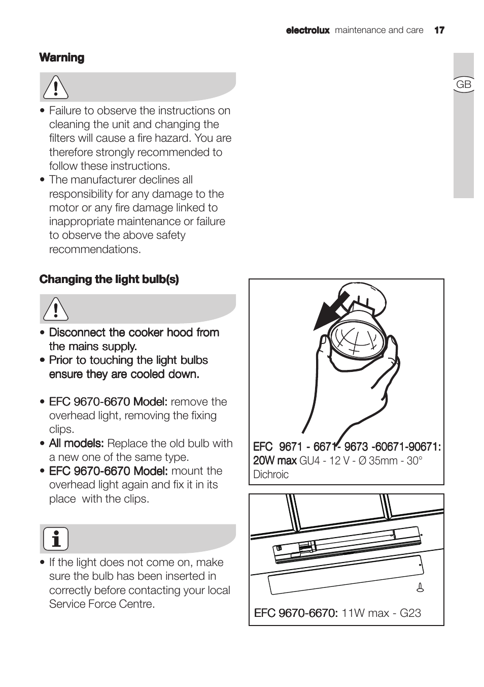 Electrolux U31180 EFC 9670-6670 User Manual | Page 17 / 80