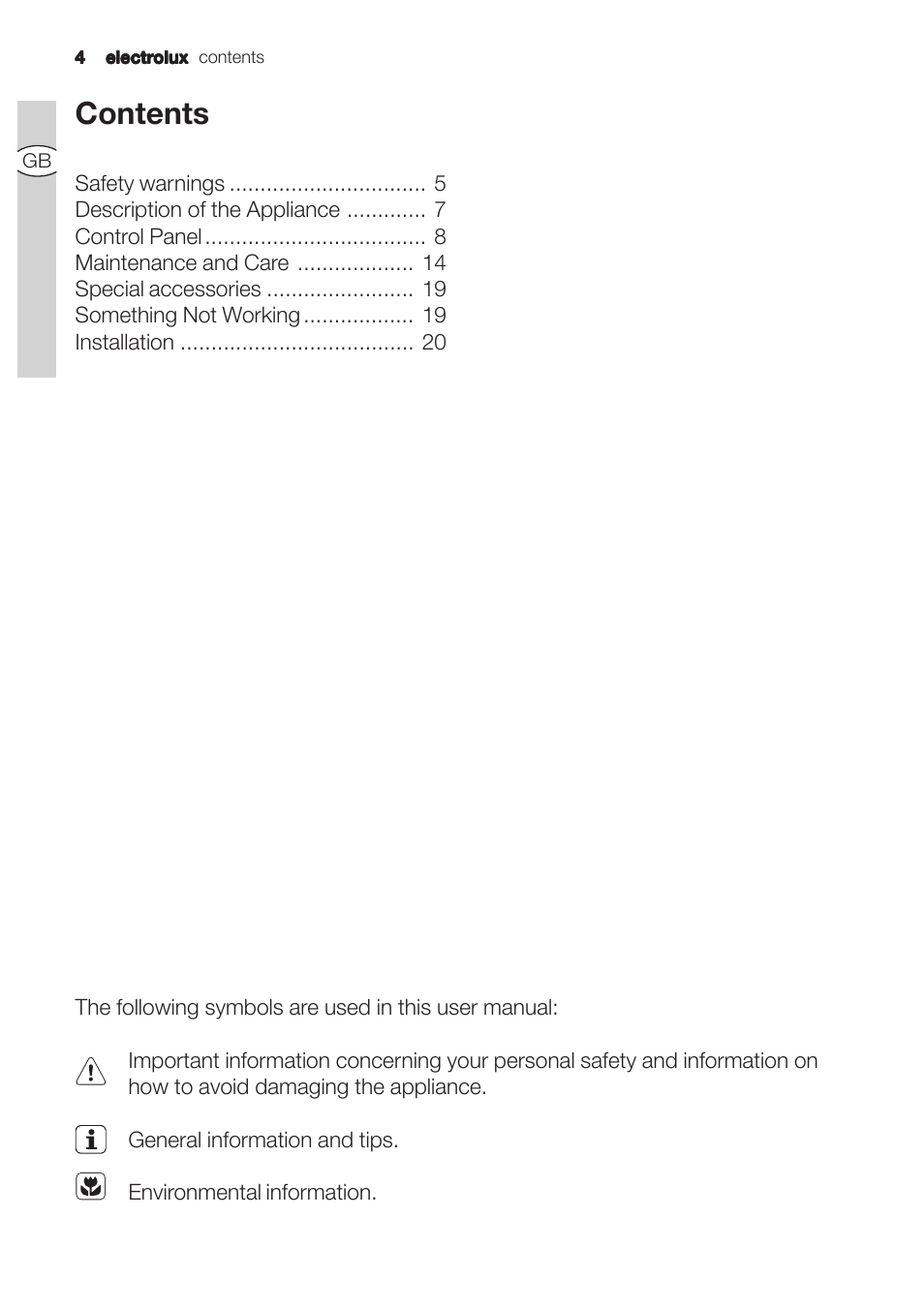 Electrolux U31180 EFC 9670-6670 User Manual | Page 4 / 80
