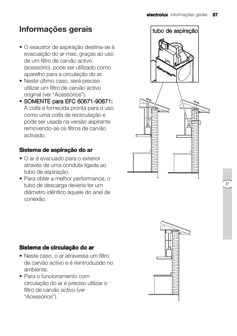 Informações gerais | Electrolux U31180 EFC 9670-6670 User Manual | Page 57 / 80