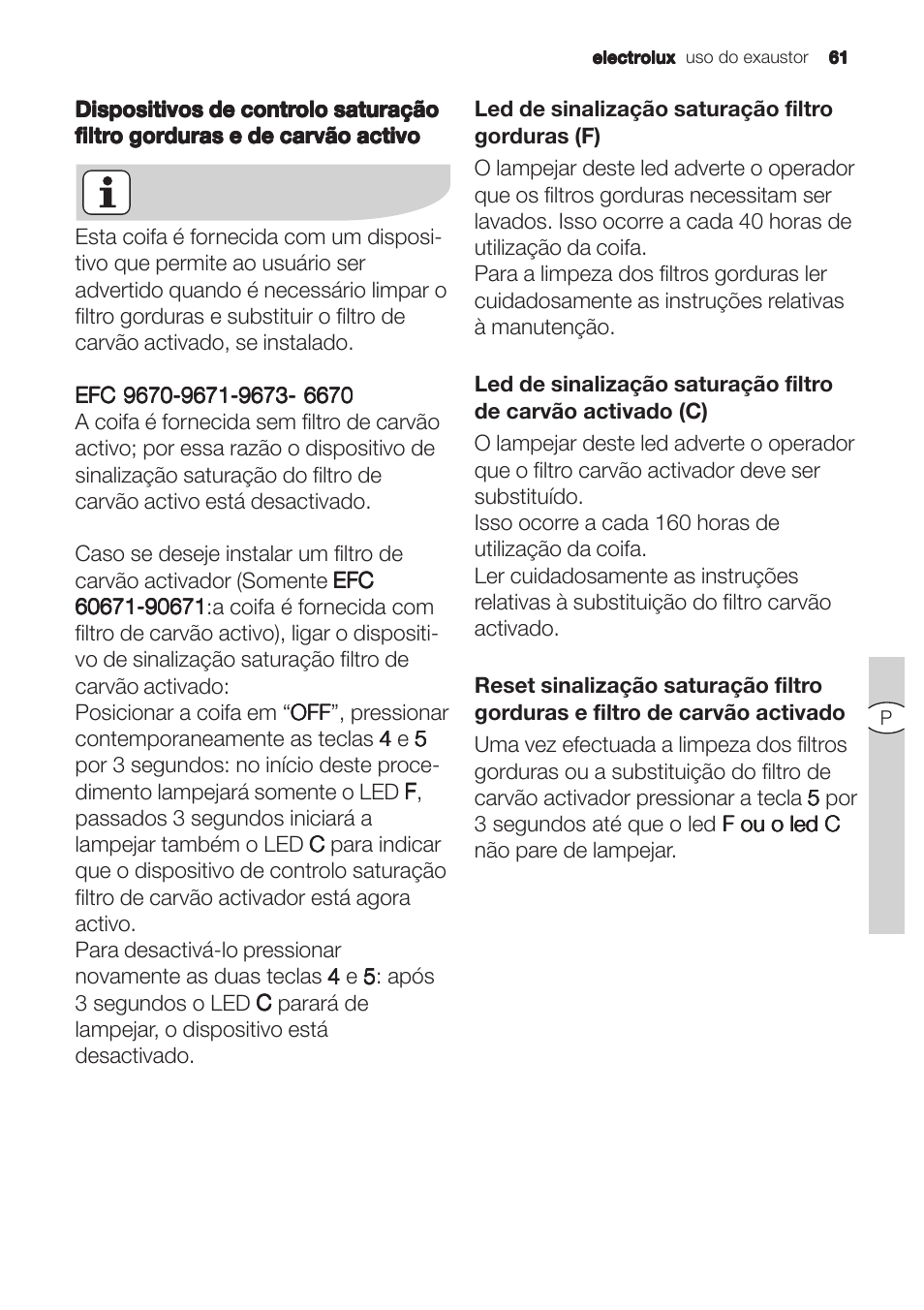 Electrolux U31180 EFC 9670-6670 User Manual | Page 61 / 80