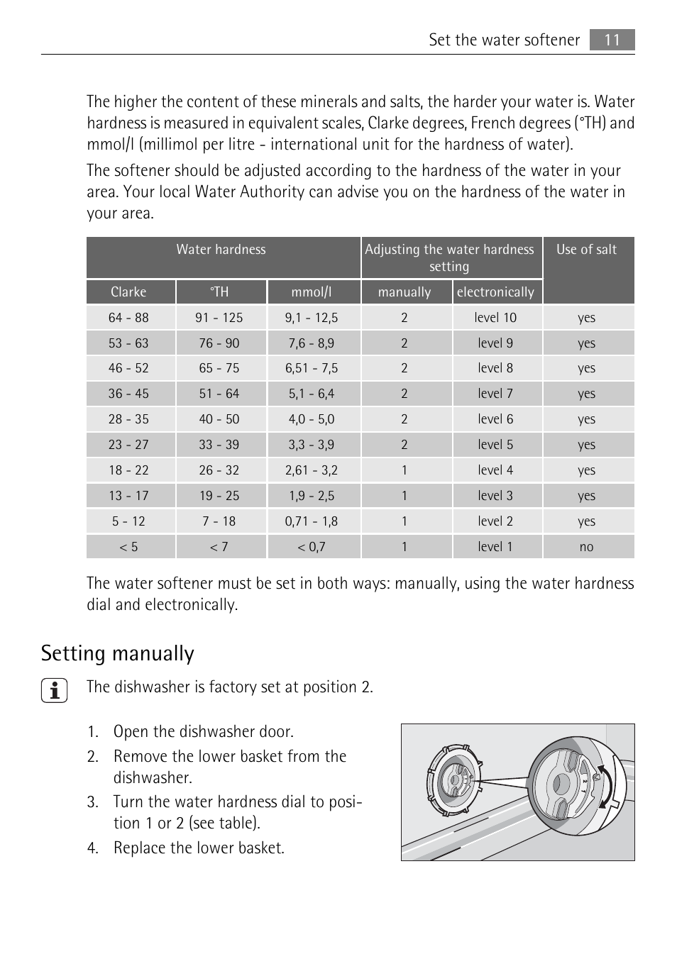 Setting manually | Electrolux 50877 User Manual | Page 11 / 40
