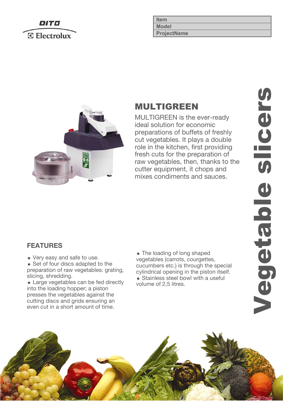 Electrolux MultiGreen MUG User Manual | 4 pages