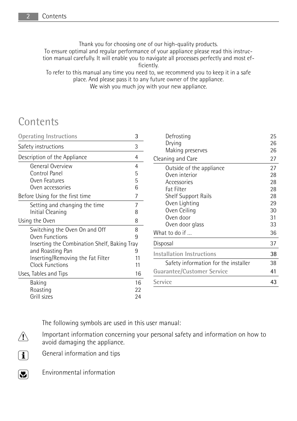 Electrolux B3151-5 User Manual | Page 2 / 44
