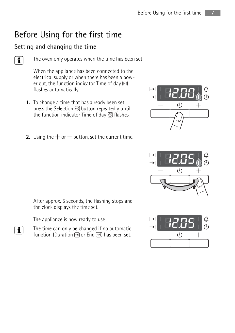 Before using for the first time | Electrolux B3151-5 User Manual | Page 7 / 44