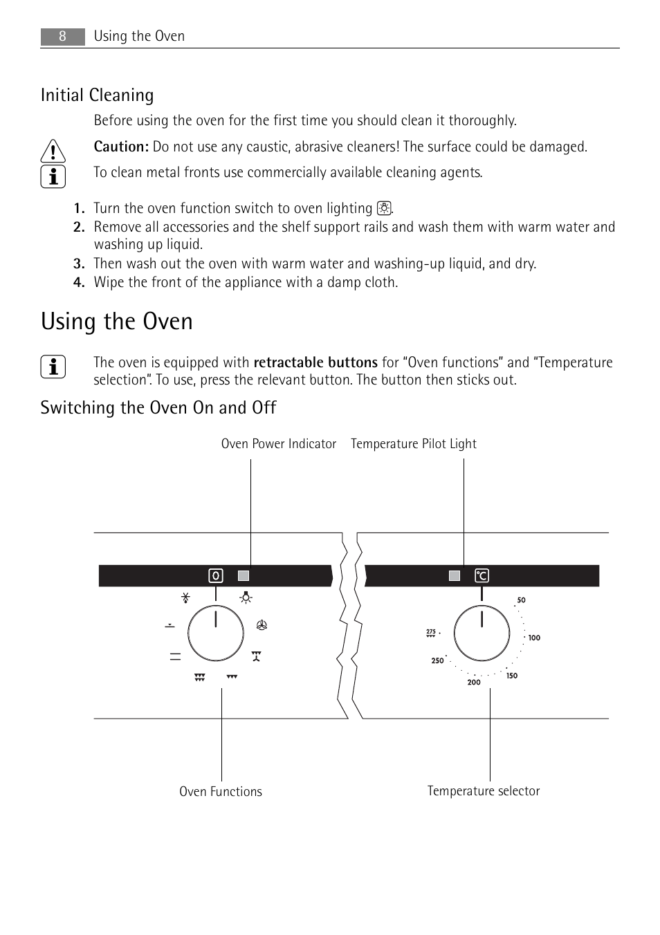 Using the oven | Electrolux B3151-5 User Manual | Page 8 / 44