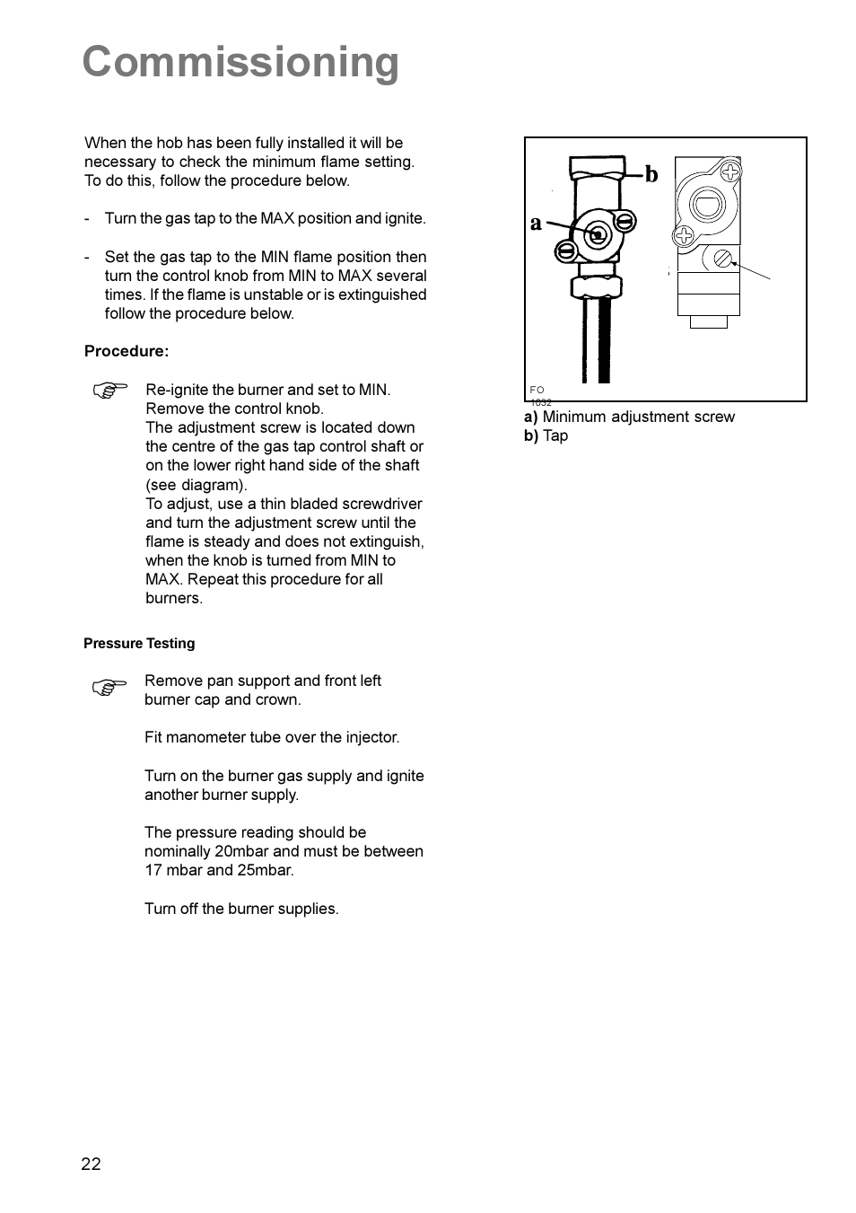 Commissioning | Electrolux EK 5731 User Manual | Page 22 / 24