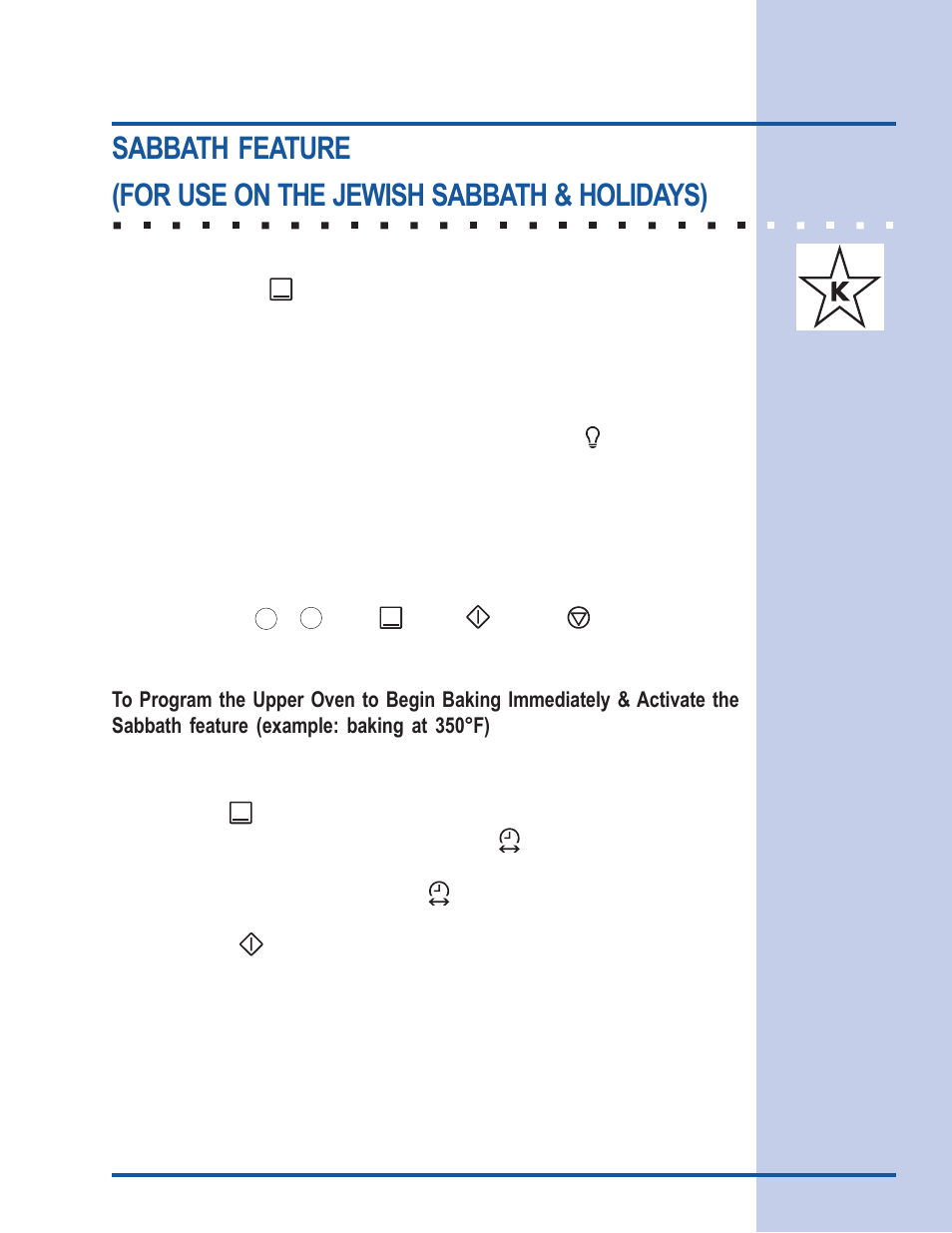 Oven controls | Electrolux 318 205 122 User Manual | Page 33 / 44