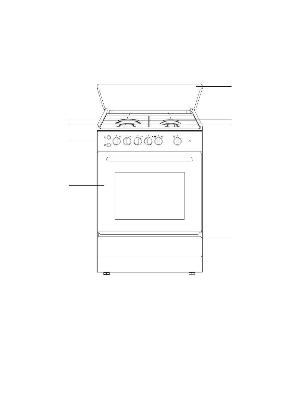Description of the cooker | Electrolux CSIG 503 W User Manual | Page 4 / 27