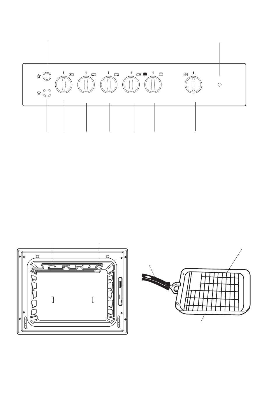 Control panel, The oven cavity, Accessories | Electrolux CSIG 503 W User Manual | Page 5 / 27