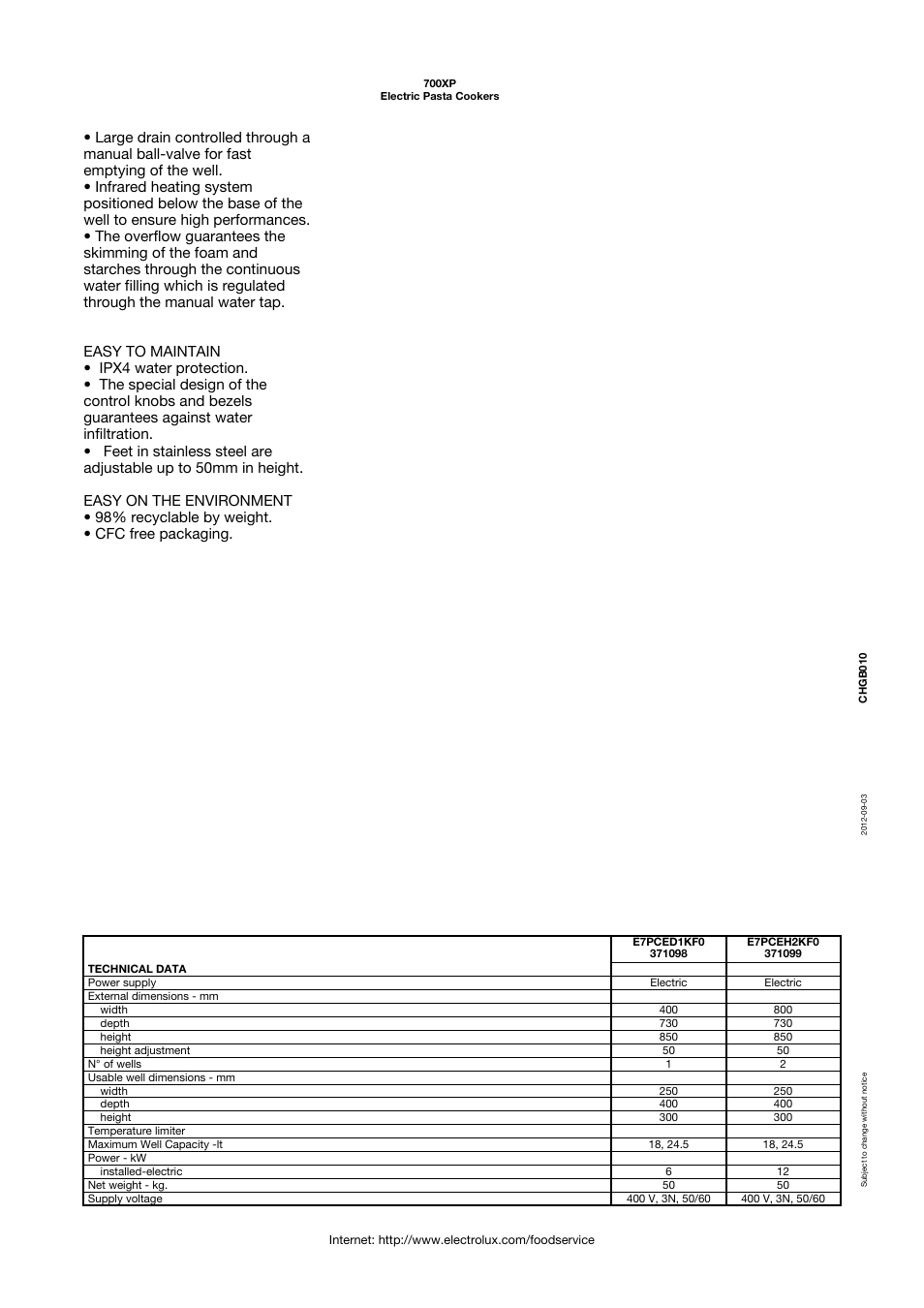 Electrolux 700XP User Manual | Page 2 / 5