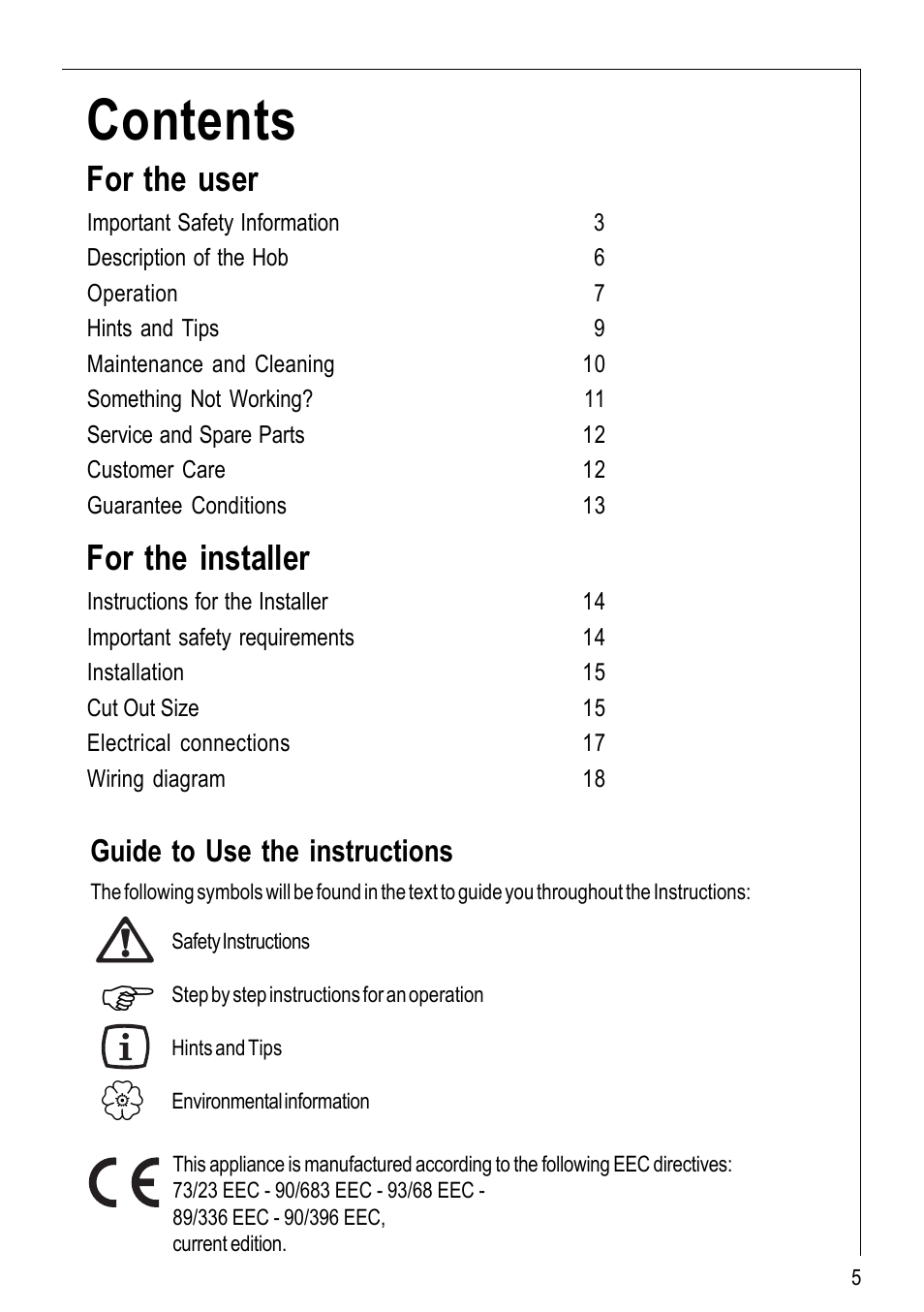 Electrolux 116 K User Manual | Page 5 / 20