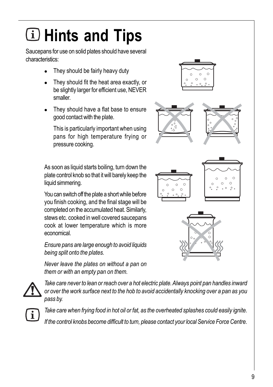 Hints and tips | Electrolux 116 K User Manual | Page 9 / 20