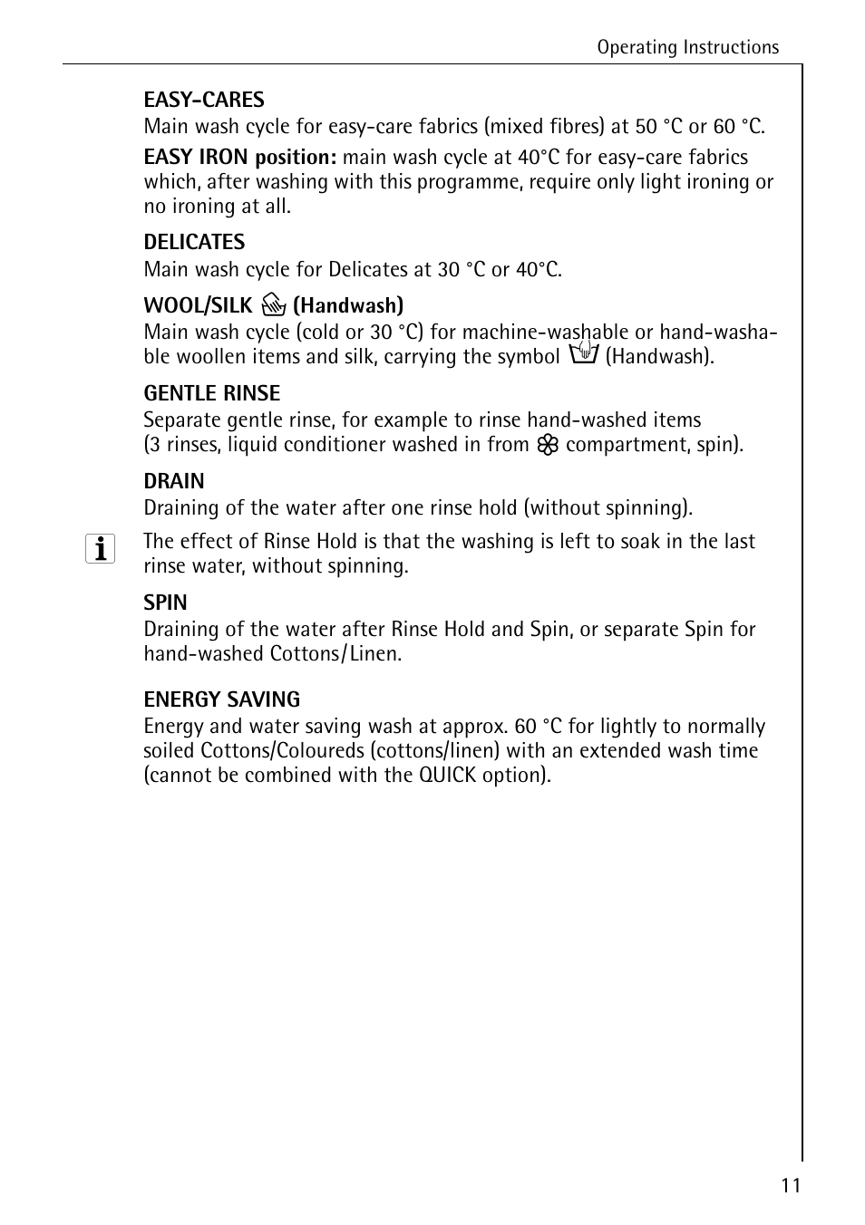 Electrolux W 1450 User Manual | Page 11 / 52