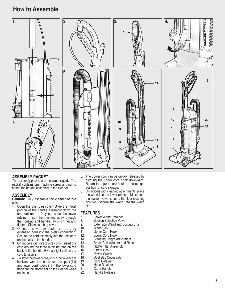 How to assemble | Electrolux Z9120 User Manual | Page 5 / 8