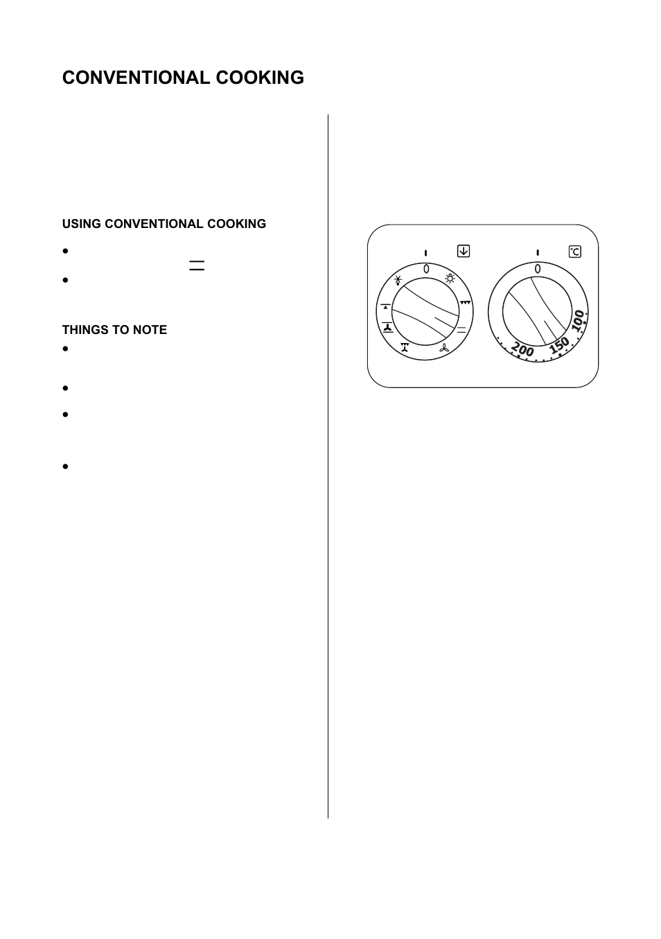 Conventional cooking | Electrolux D77000 User Manual | Page 19 / 44