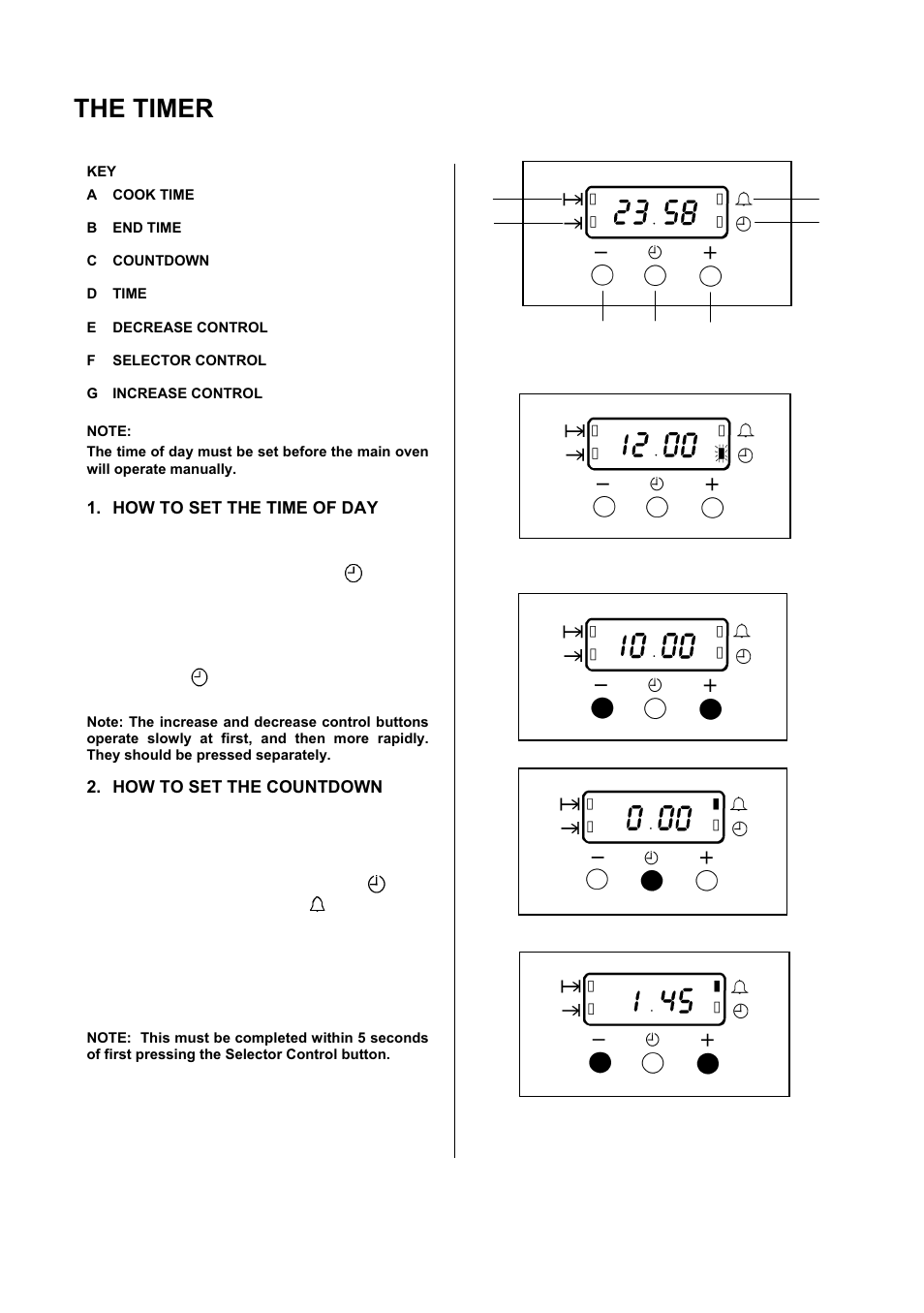 The timer | Electrolux D77000 User Manual | Page 7 / 44