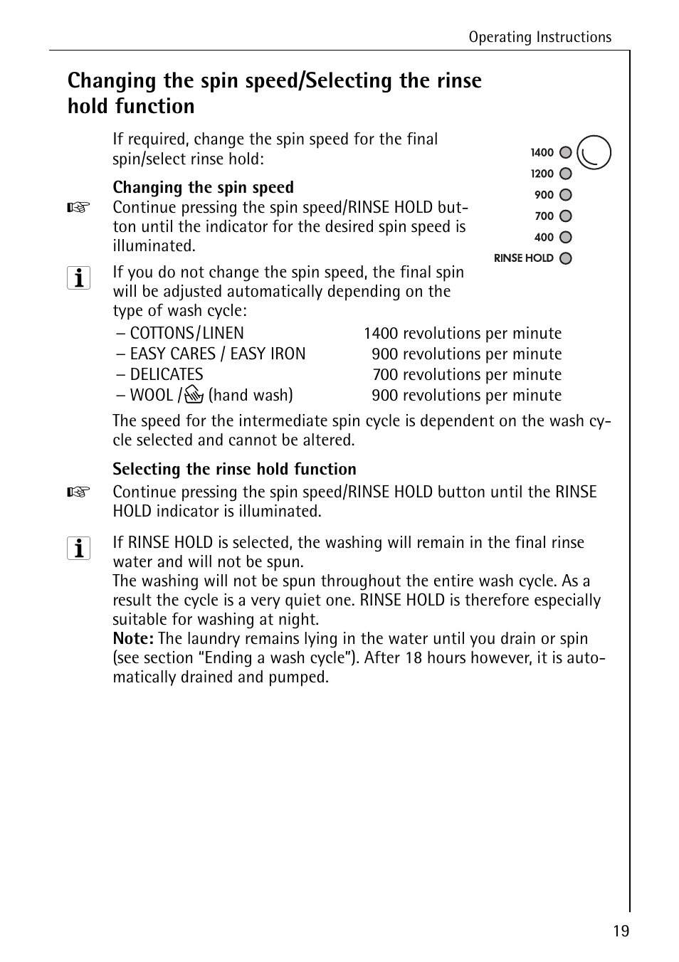 Electrolux 74689 User Manual | Page 19 / 56