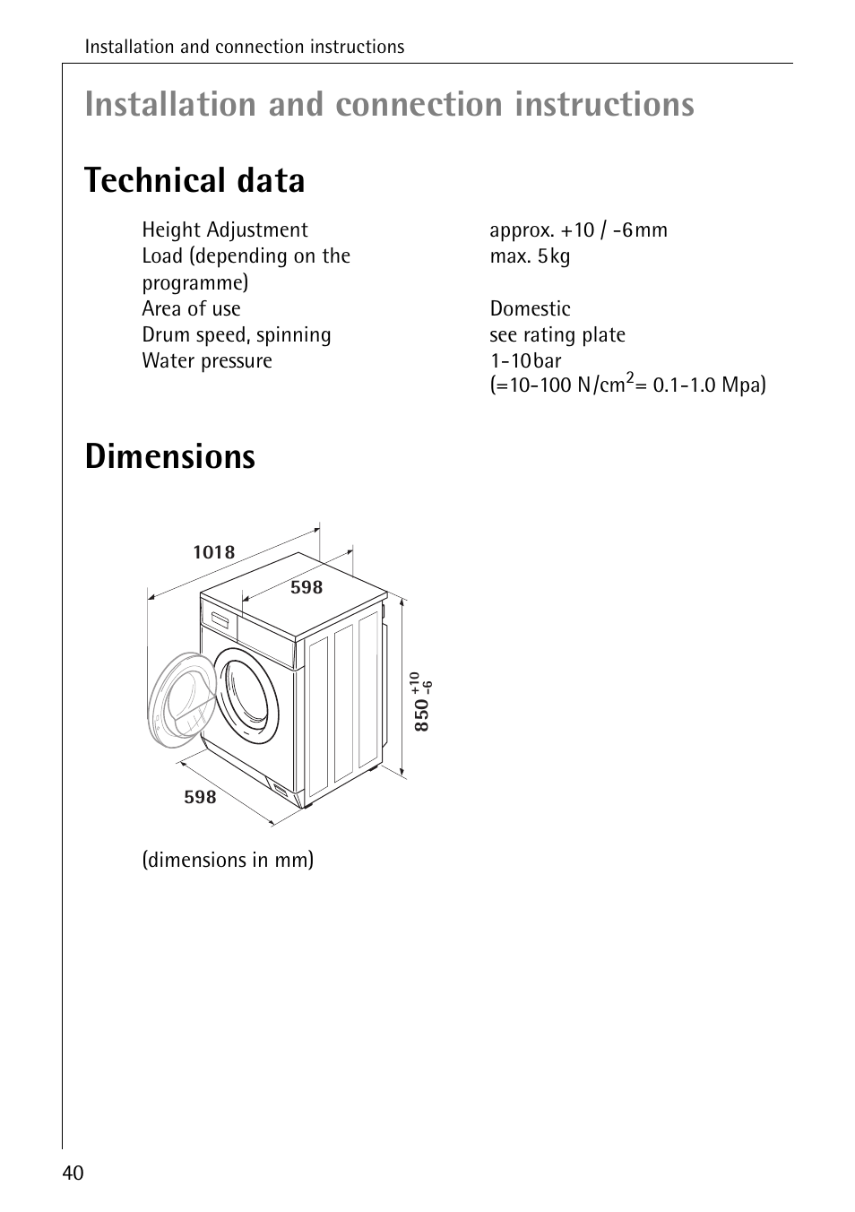 Electrolux 74689 User Manual | Page 40 / 56