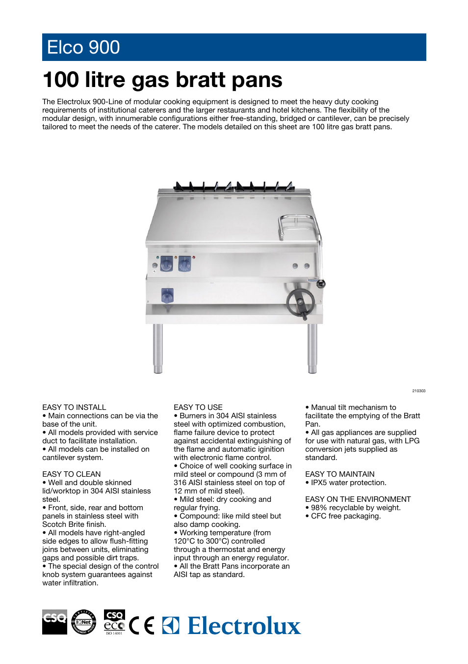 Electrolux ELCO 900 User Manual | 3 pages