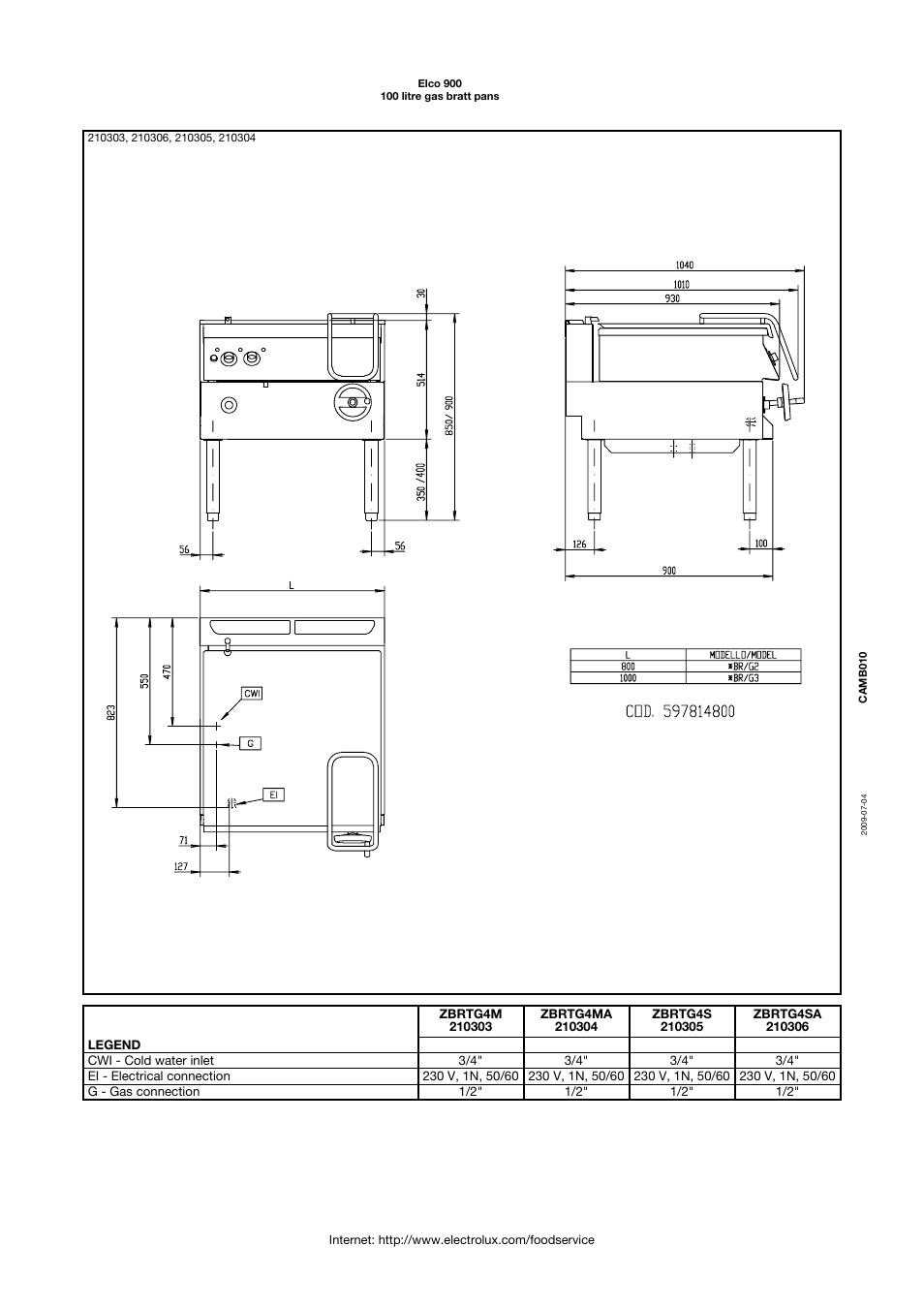 Electrolux ELCO 900 User Manual | Page 3 / 3