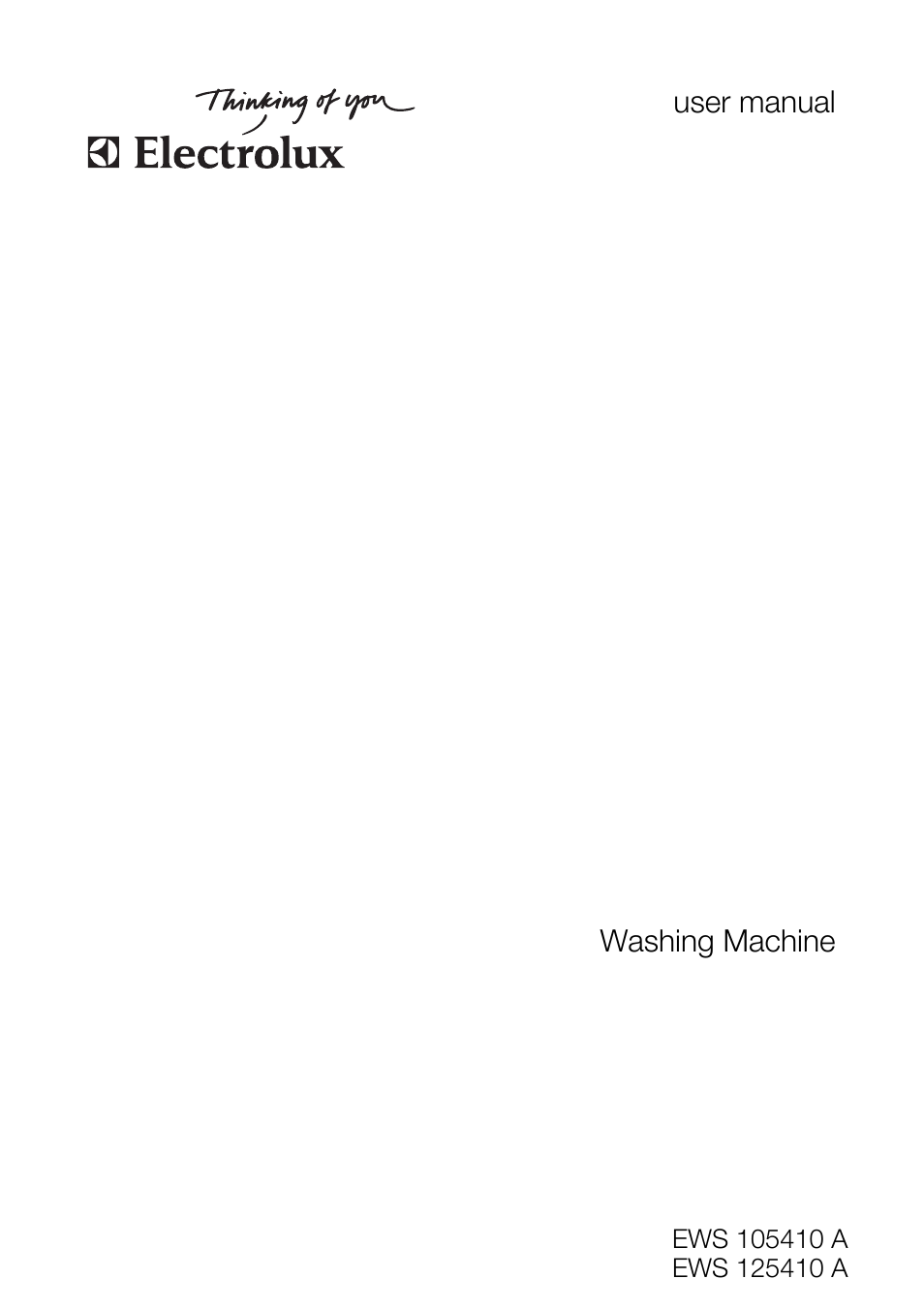 Electrolux EWS 125410 A User Manual | 24 pages