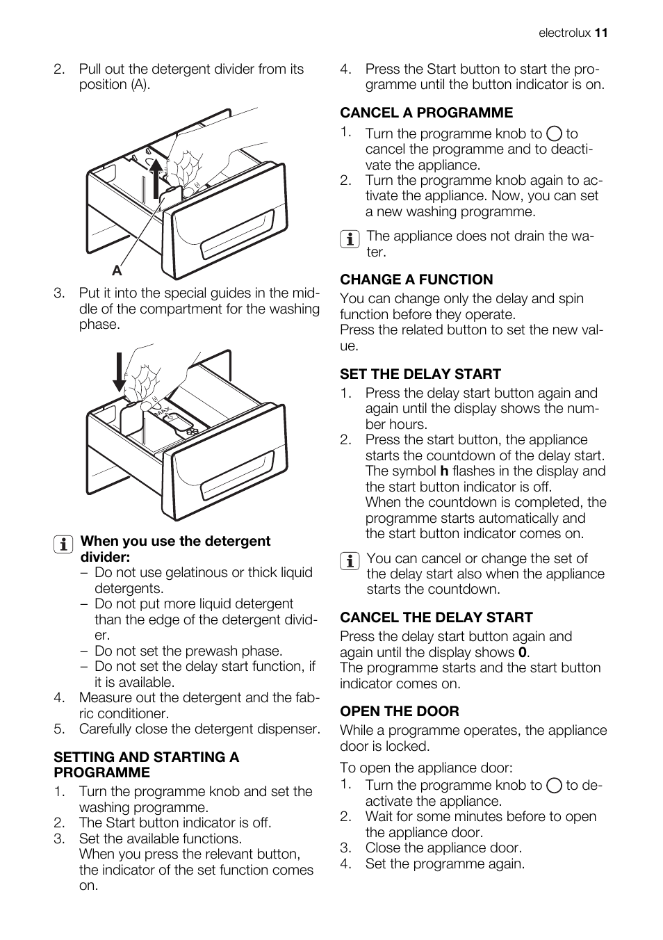 Electrolux EWS 125410 A User Manual | Page 11 / 24