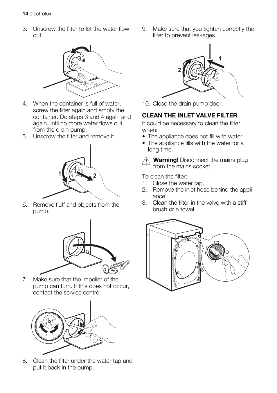 Electrolux EWS 125410 A User Manual | Page 14 / 24