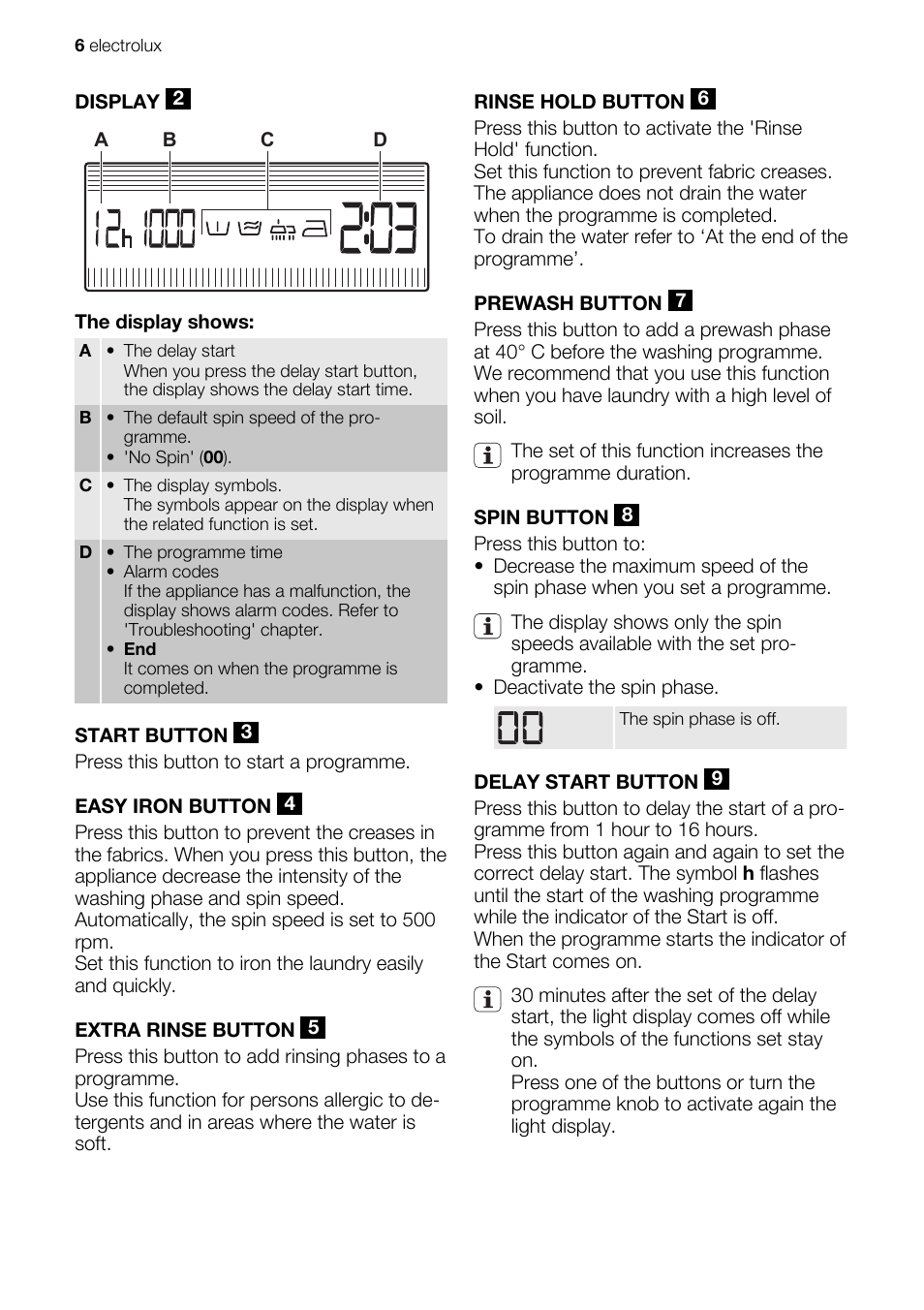 Electrolux EWS 125410 A User Manual | Page 6 / 24