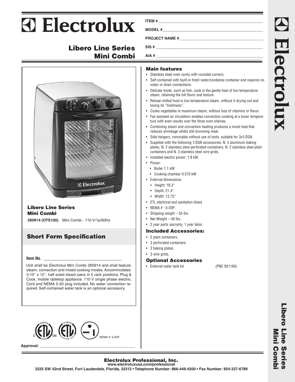 Electrolux Libero 260914 User Manual | 2 pages