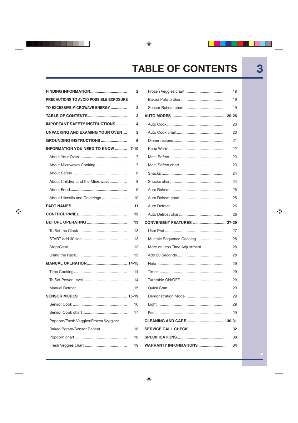 Electrolux Over the Range Microwave Oven TINSEB258WRRZ-EL01 User Manual | Page 3 / 36