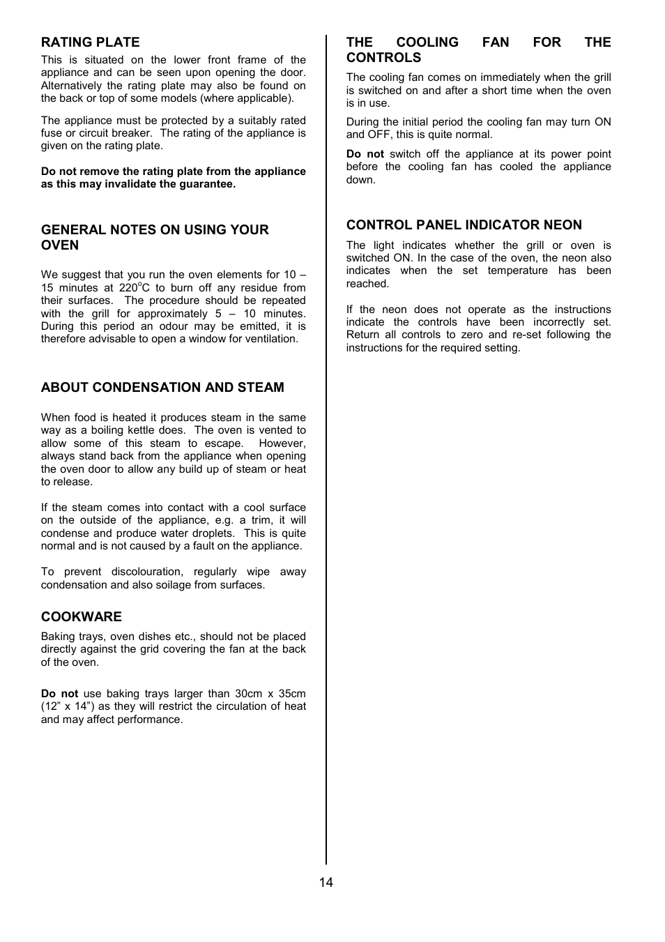 Electrolux EOB 949 User Manual | Page 14 / 36