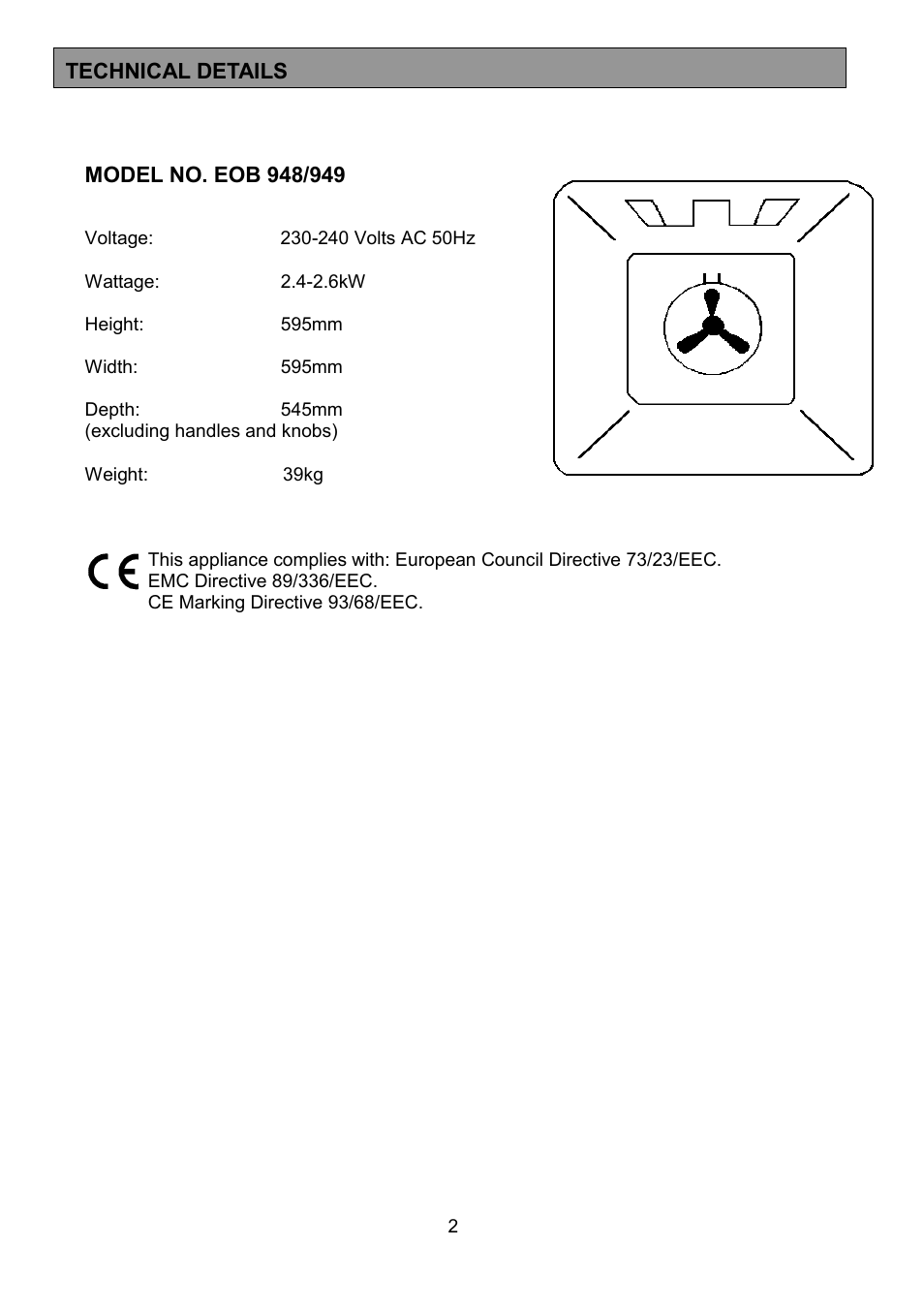 Electrolux EOB 949 User Manual | Page 2 / 36