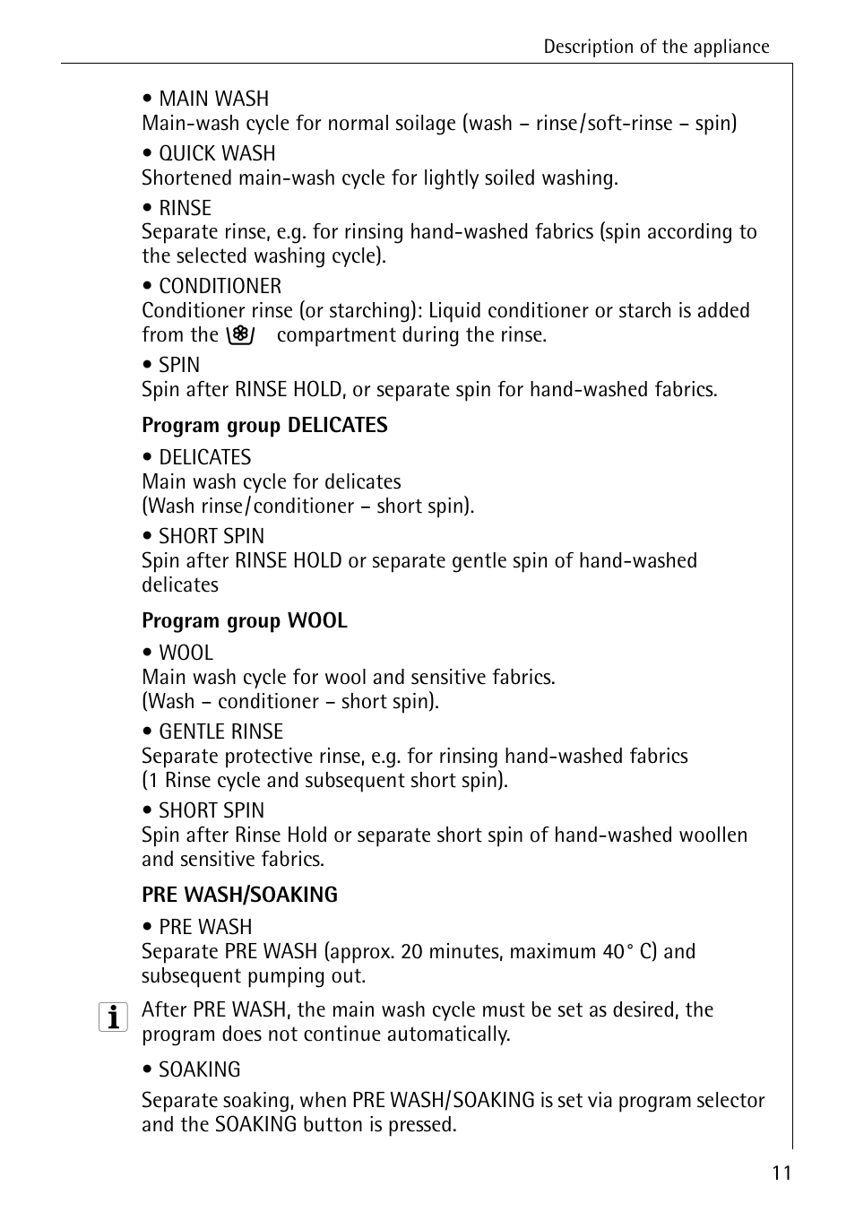 Electrolux LAVAMAT 50600 User Manual | Page 11 / 36