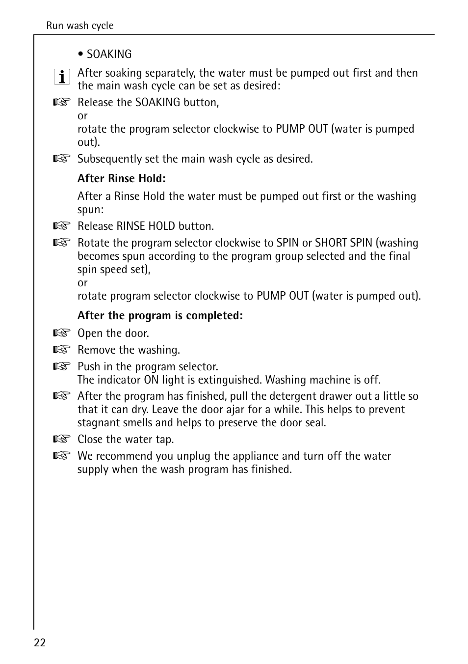 Electrolux LAVAMAT 50600 User Manual | Page 22 / 36