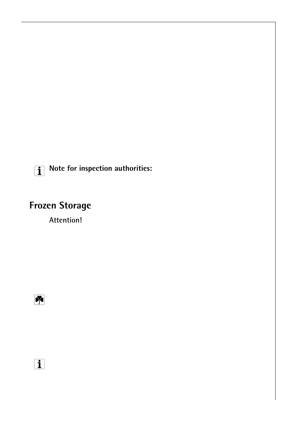 Frozen storage | Electrolux 3193-4GA User Manual | Page 21 / 40