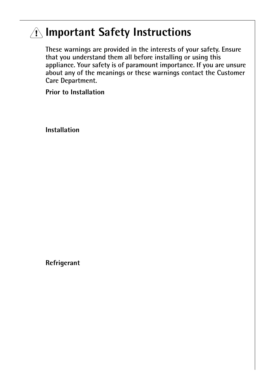 Important safety instructions | Electrolux 3193-4GA User Manual | Page 5 / 40