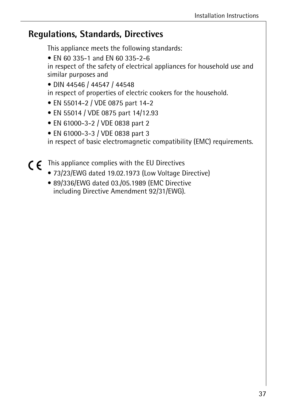 Regulations, standards, directives | Electrolux pmn User Manual | Page 17 / 24