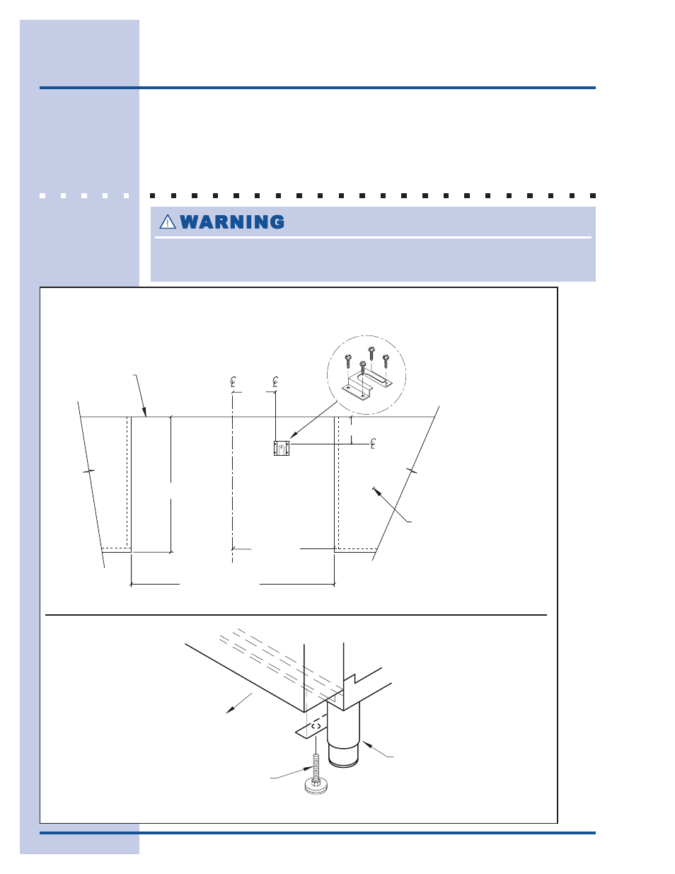 Preparing for installation, Warning | Electrolux E30DF74EPS User Manual | Page 14 / 24