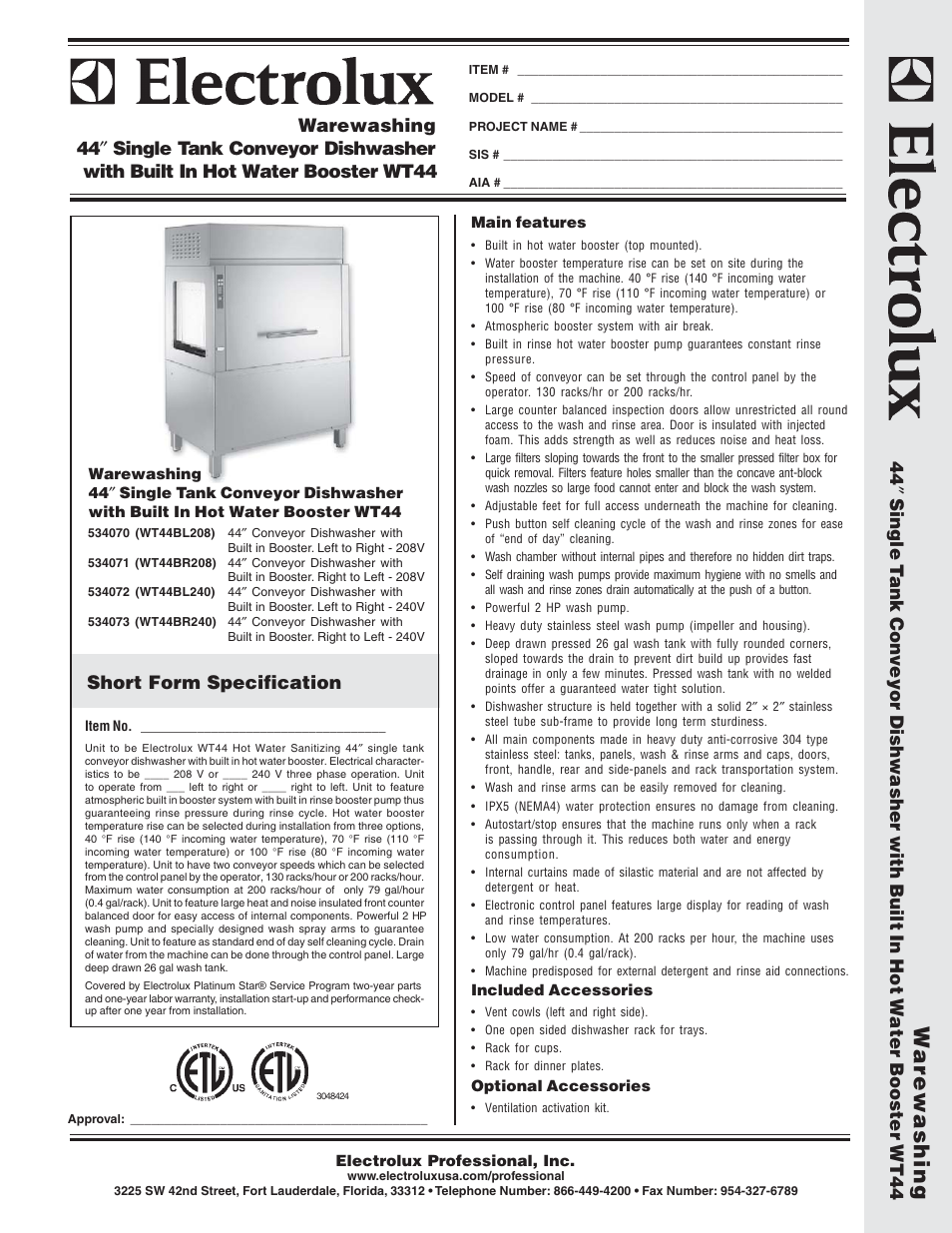 Electrolux 534070 User Manual | 4 pages