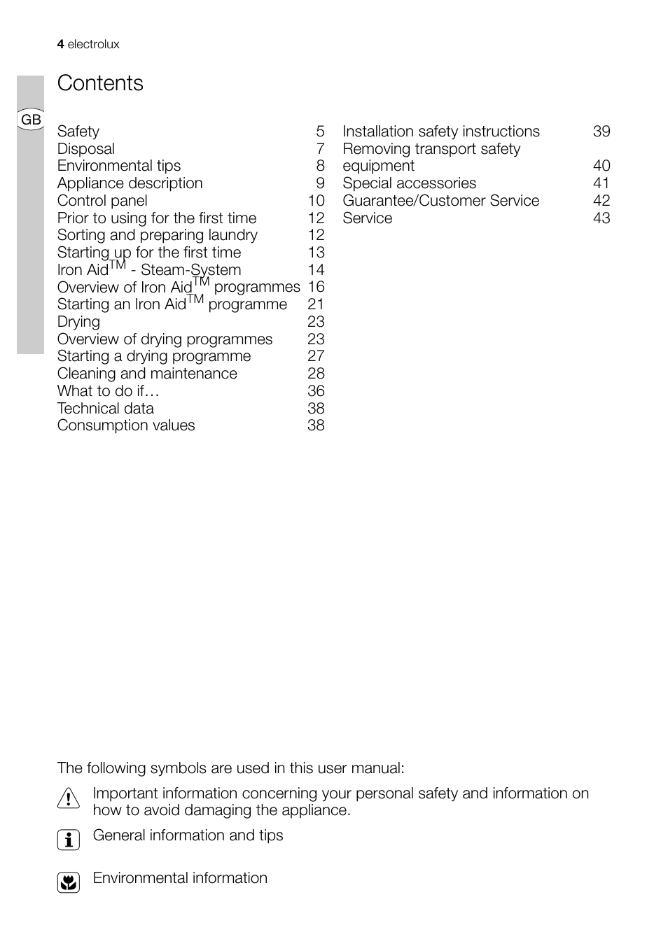 Electrolux EDI 96150 User Manual | Page 4 / 44