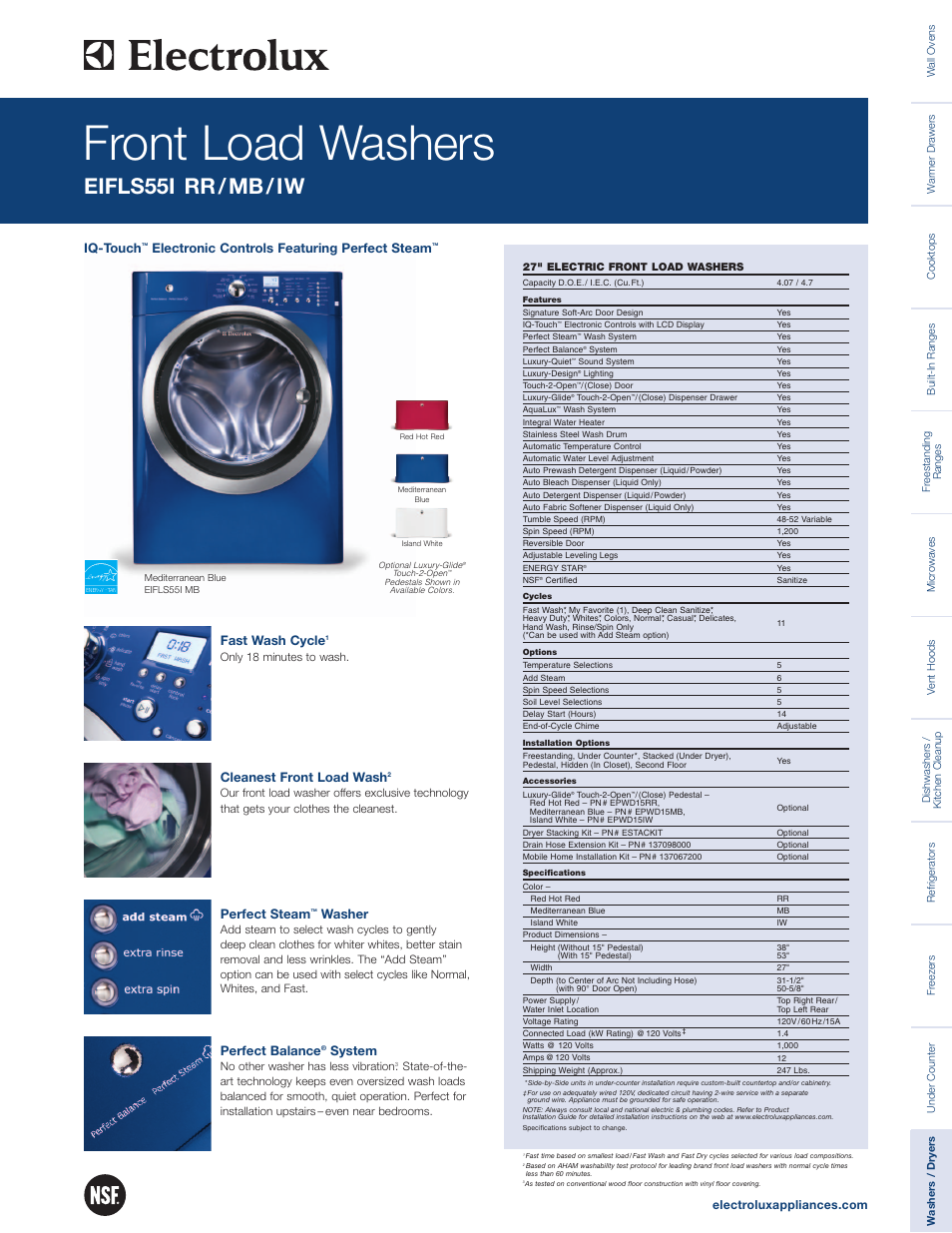 Electrolux IQ-TOUCH EIFLS55I MB User Manual | 2 pages