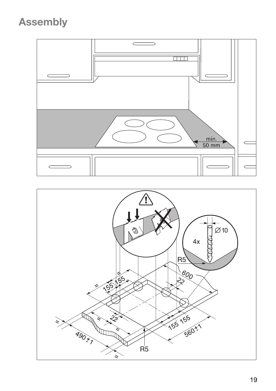 Assembly | Electrolux TBC 651 X User Manual | Page 19 / 24