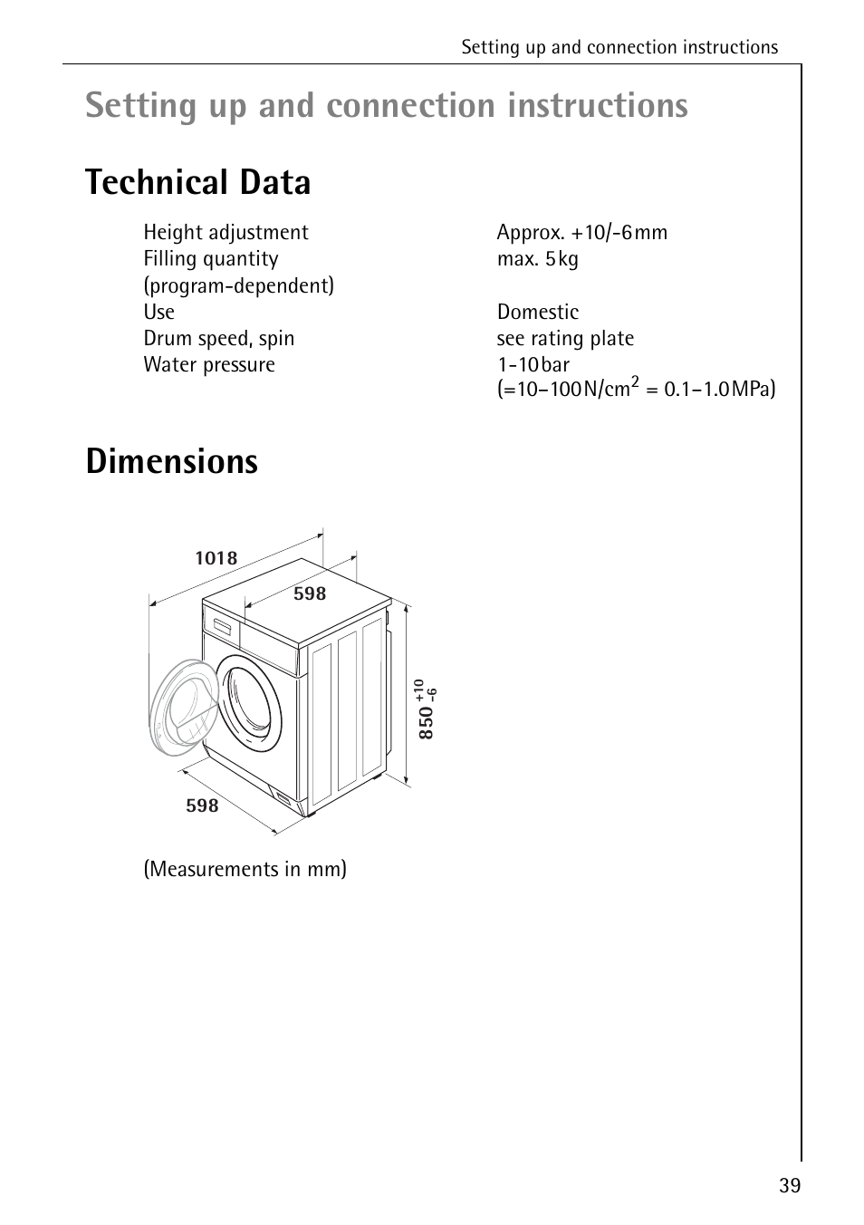 Electrolux LAVAMAT SOUPLESSE 14 User Manual | Page 39 / 56