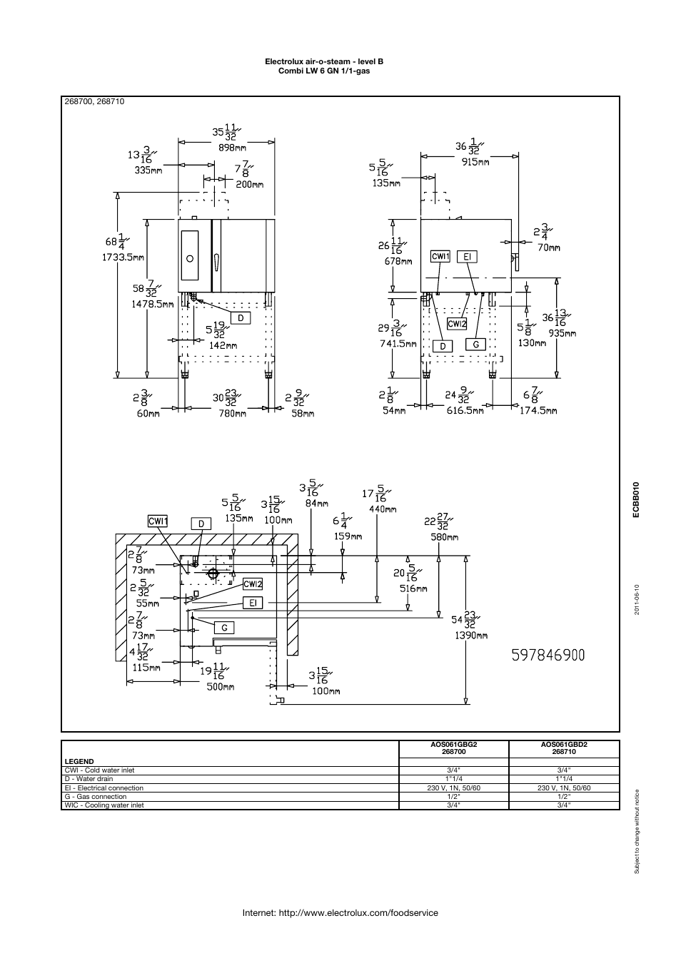 Electrolux Air-O-Steam AOS061GBD1 User Manual | Page 4 / 4