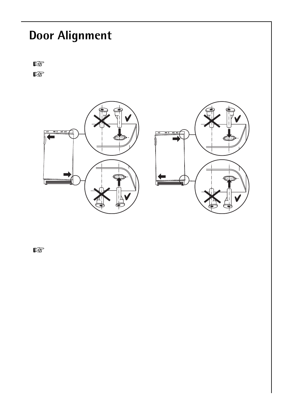 Door alignment | Electrolux 3173-4GS User Manual | Page 17 / 40