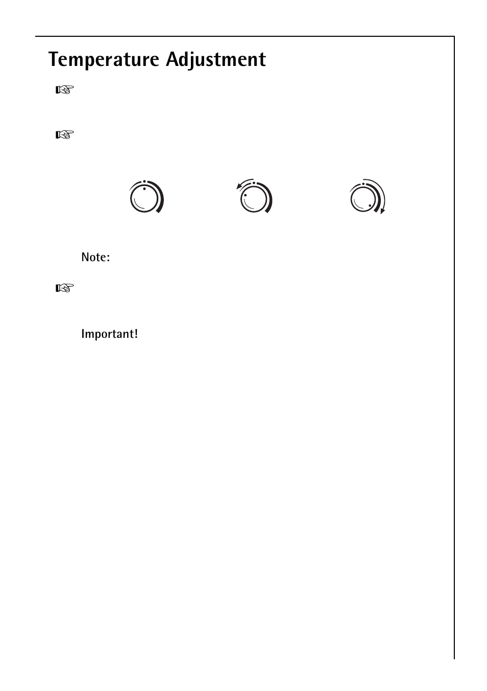 Temperature adjustment | Electrolux 3173-4GS User Manual | Page 23 / 40
